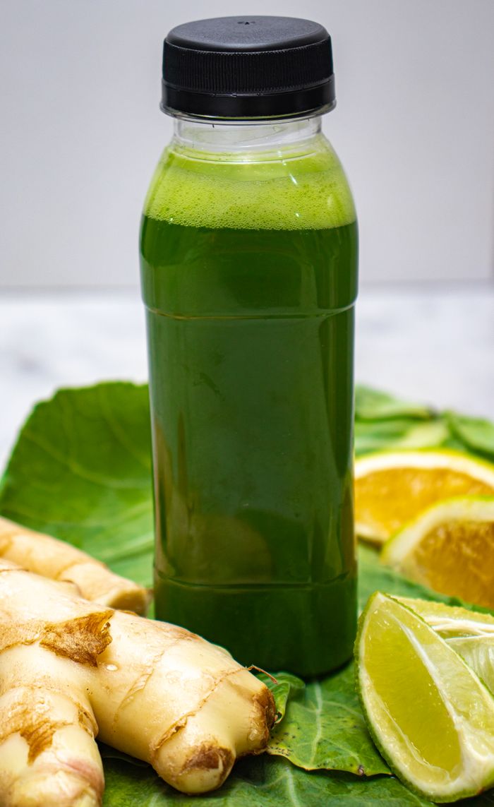 our-story Healthy green juice with ginger and lime, perfect for a refreshing detox.